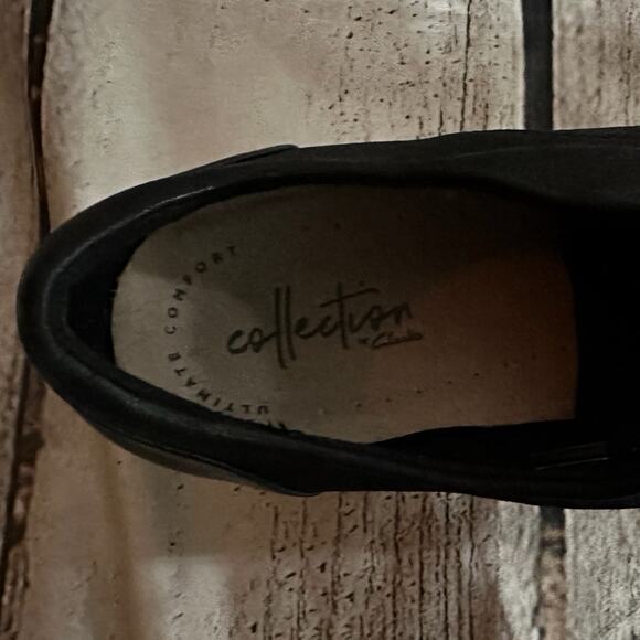 Clark’s Women’s Black Wedge Oxford Shoes, Size 8.5, Pre-owned - Picture 8 of 8